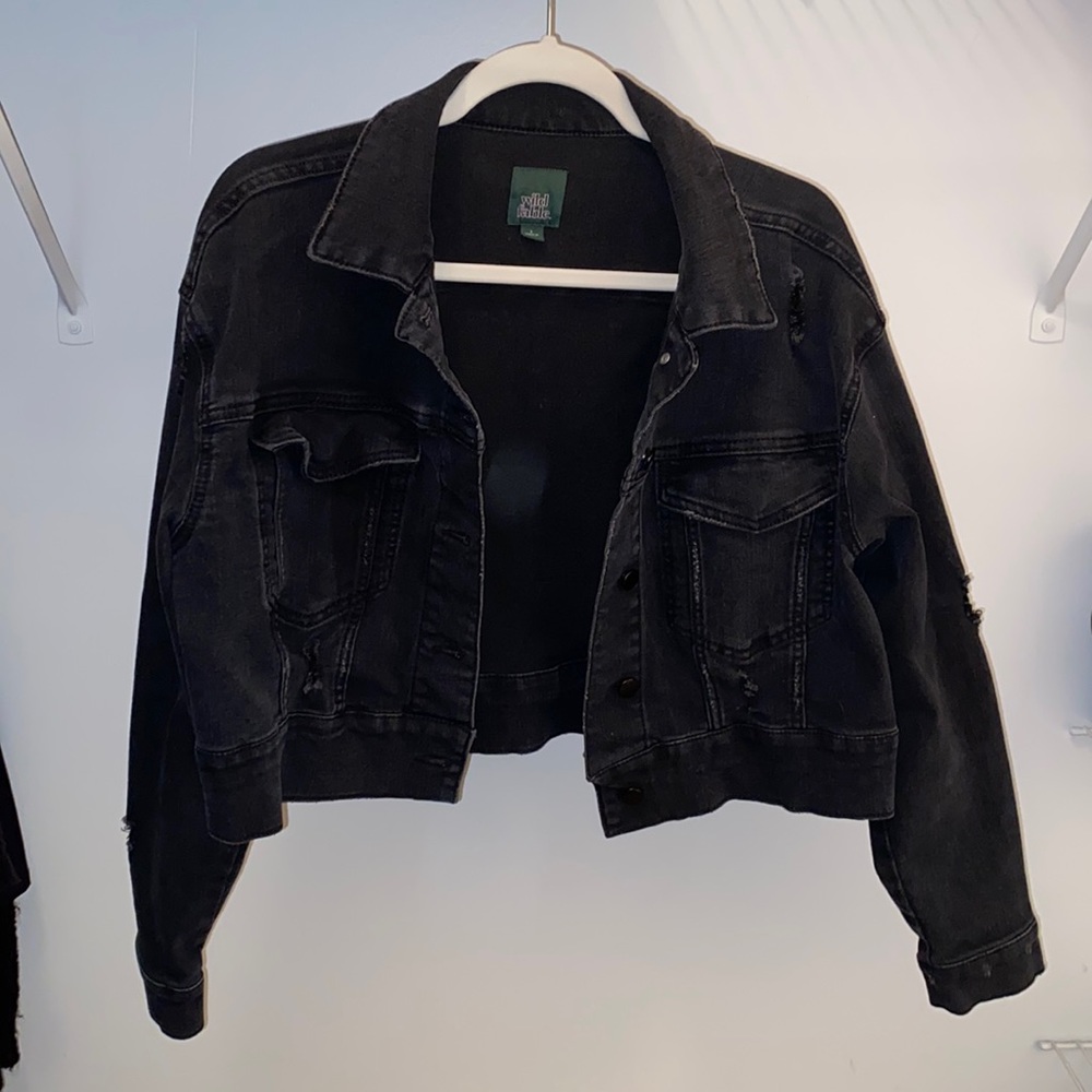 Cropped jean jacket